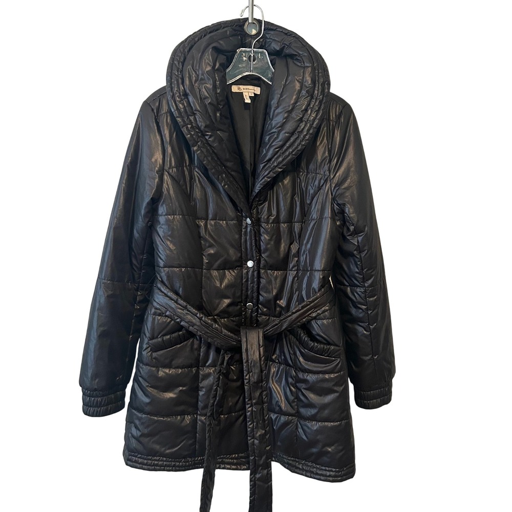 BCBGeneration Women's Black Hip Length‎ Puffer Jacket in Size S